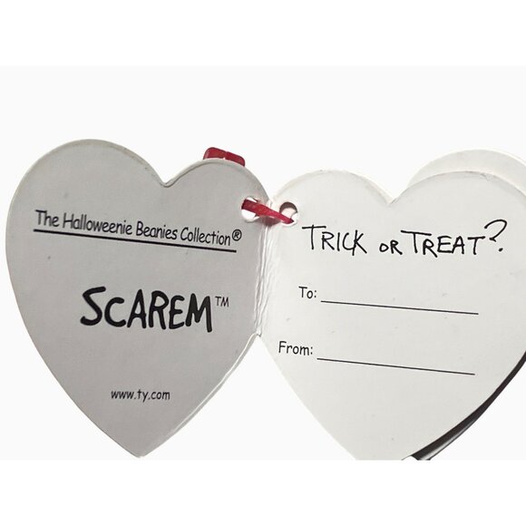 Ty Halloweenie Beanies Scarem Black & Purple Glitter Bat Plush Toy - Picture 4 of 8